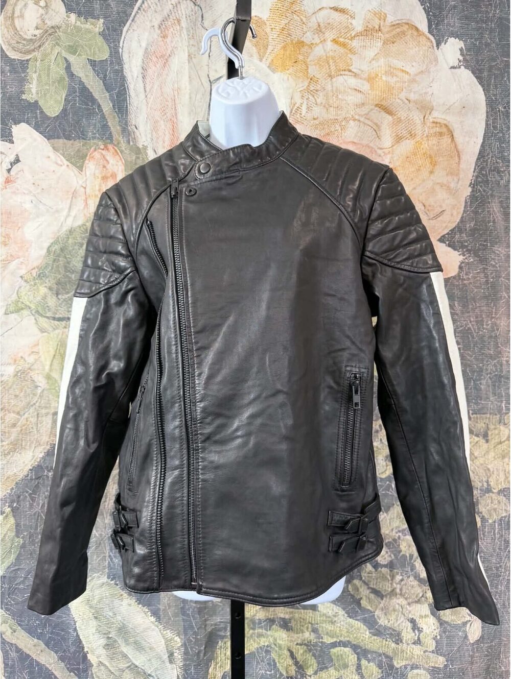 New Ed Hardy Premium Women’s Leather Motorcycle Jacket Size M